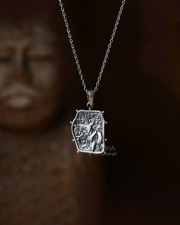 Indus Unicorn Silver Pendant with Chain by MOHA