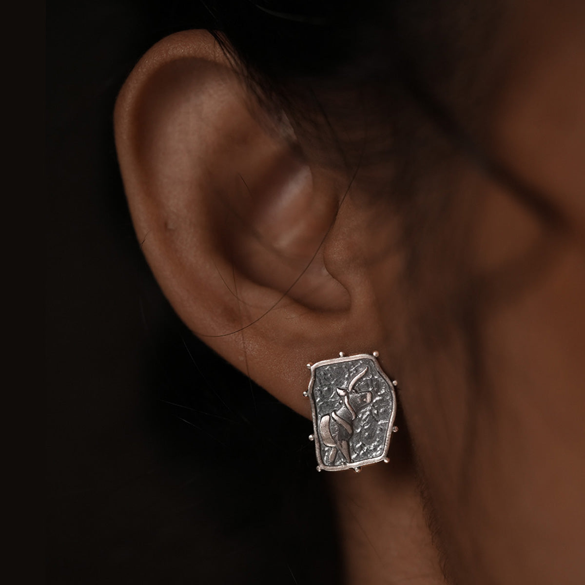 indus unicorn silver earrings by moha 1