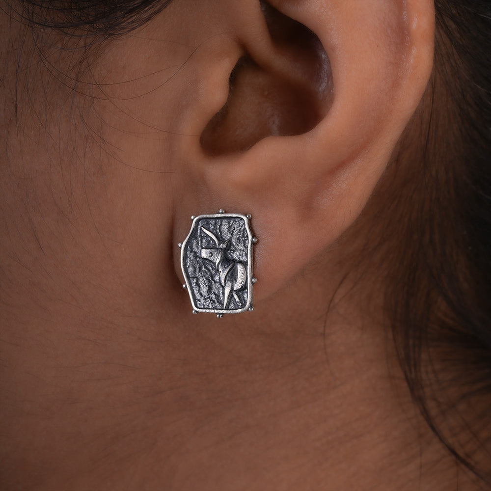 indus unicorn silver earrings by moha 1