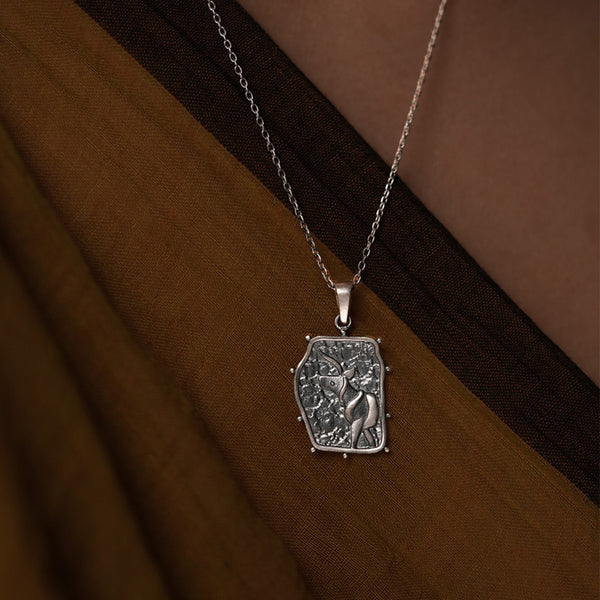 Indus Unicorn Silver Pendant by Moha (Only Pendant)