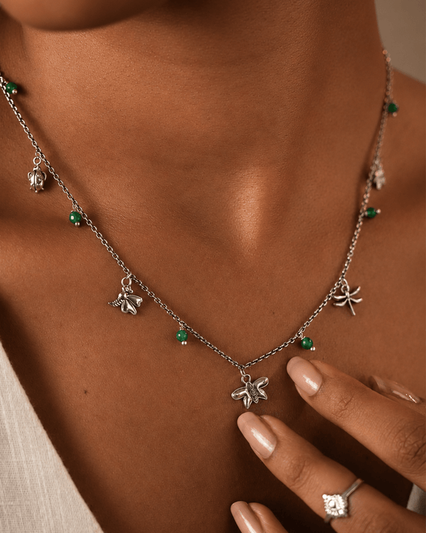 Insect Charms Silver Necklace (Small) by MOHA