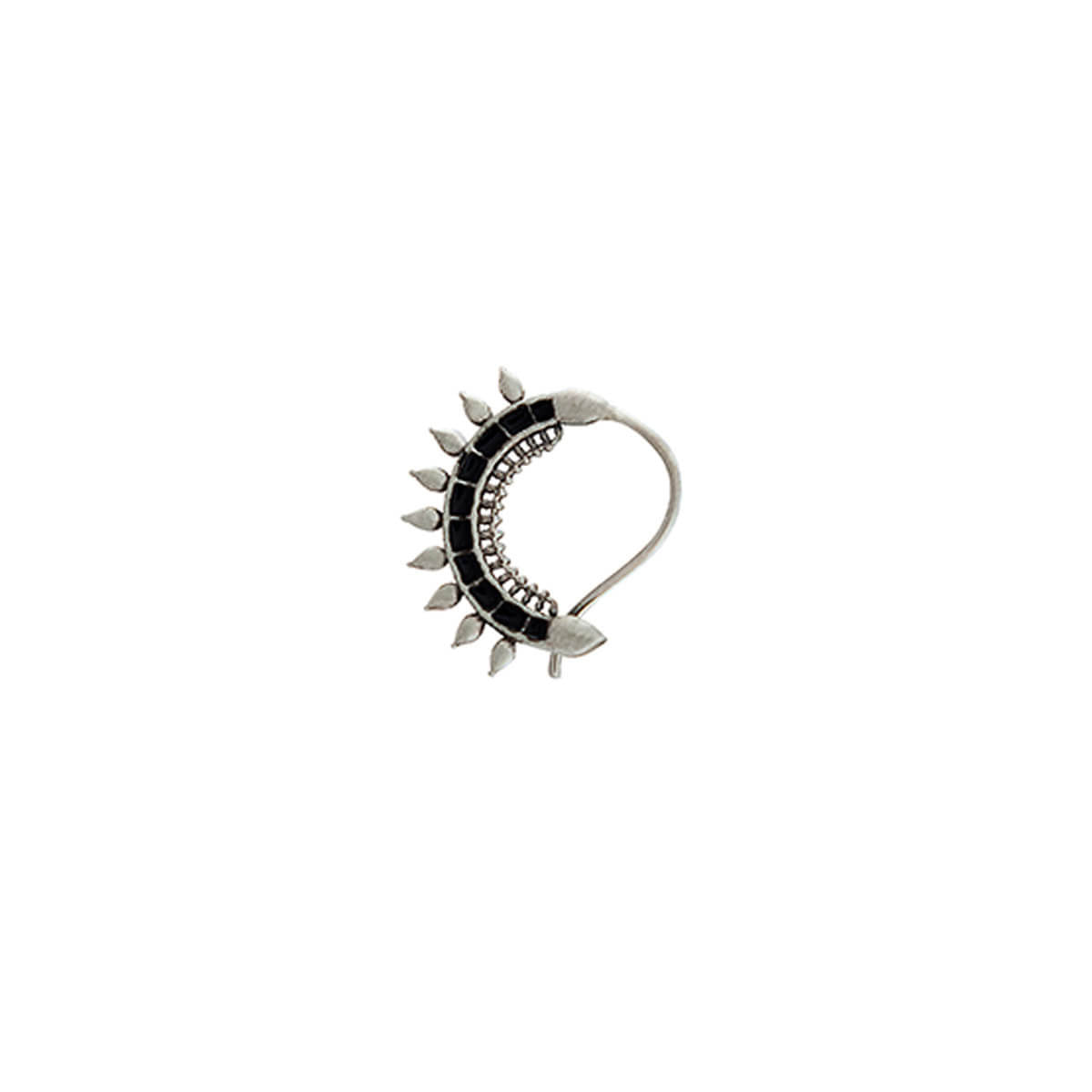 isha silver nath black pierced right by moha