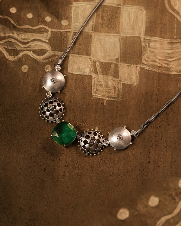 Jharokha Silver Necklace by MOHA