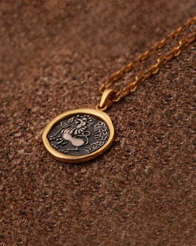 Kadamba Simha Silver Pendant with Chain by MOHA