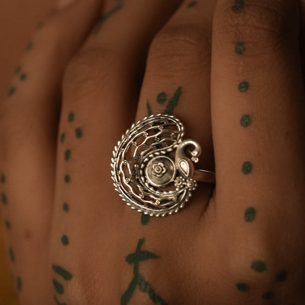 Kalapi Silver Finger Ring by MOHA
