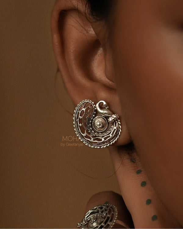 Kalapi Silver Stud Earrings by MOHA