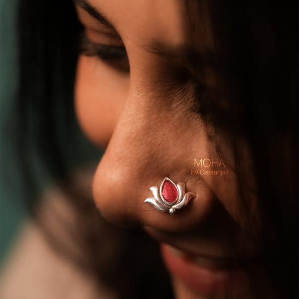 Kamal Silver Nosepin by MOHA