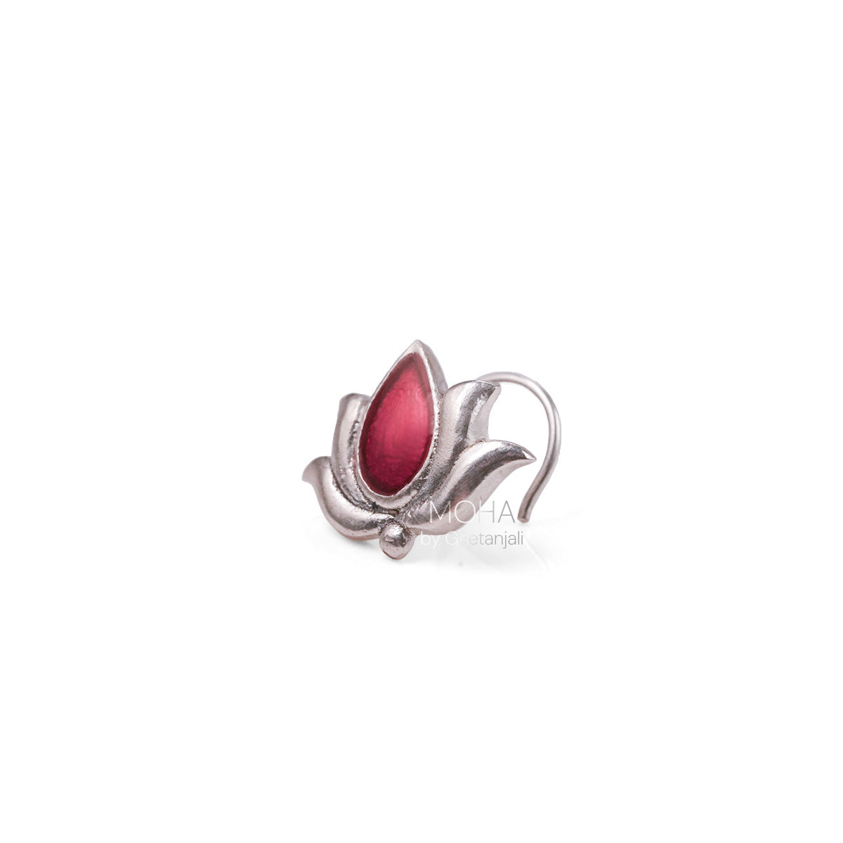 Kamal Silver Nosepin Pierced by MOHA