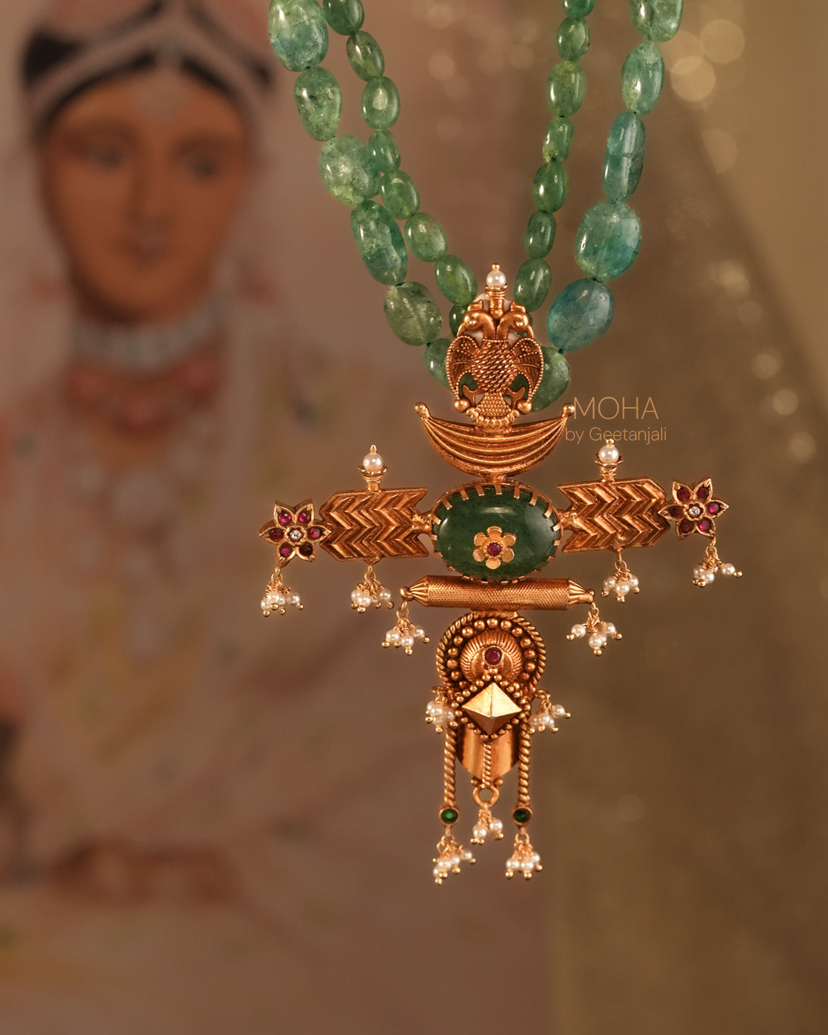 Kanakmayuri Silver Necklace by MOHA