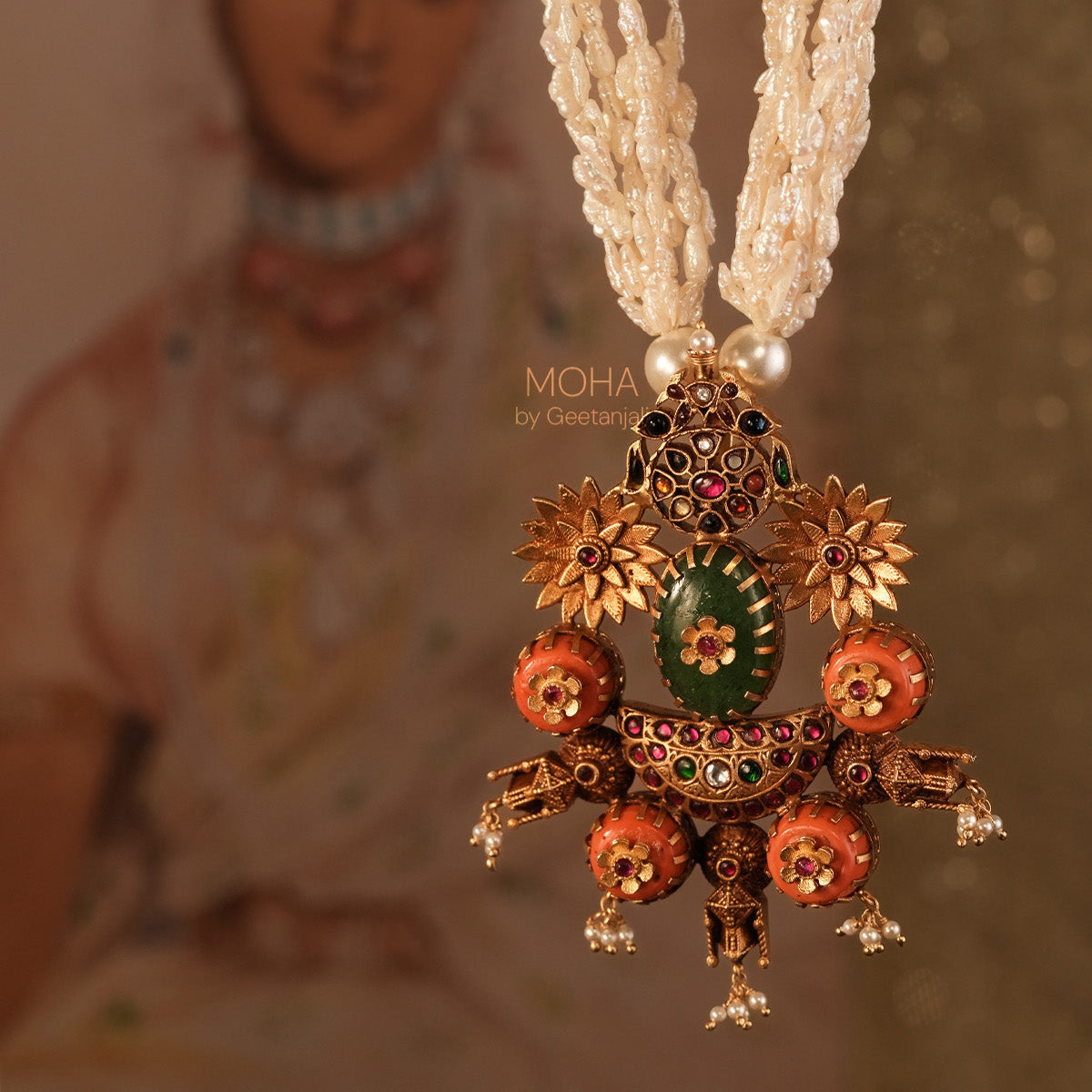 Kanakratna Silver Necklace By MOHA