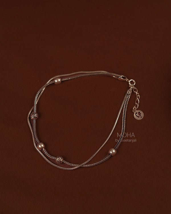 Kavvya Silver Anklet by MOHA