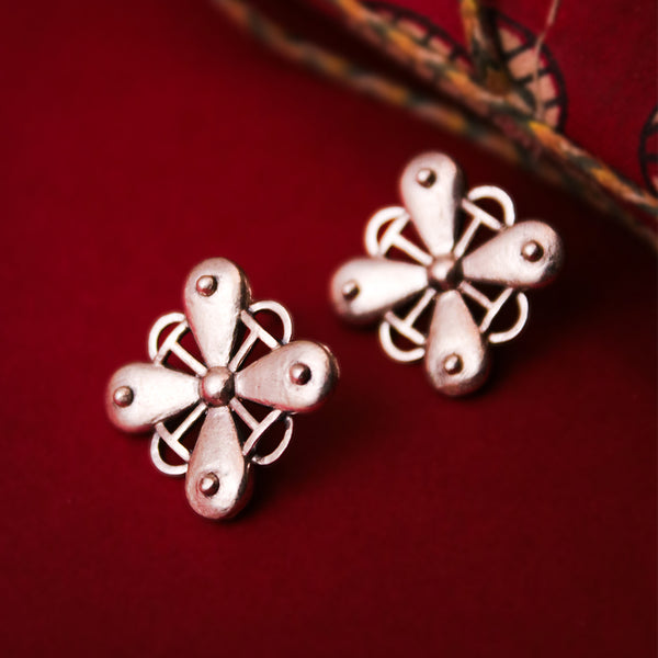 Keya Silver Stud Earrings (small) by Moha