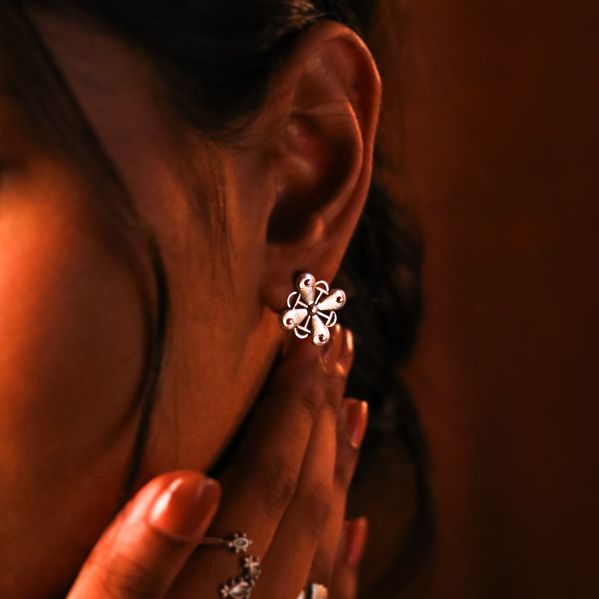 keya silver earrings by moha