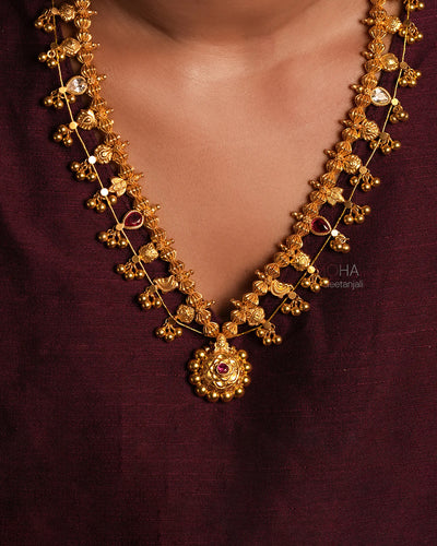 Kolhapur Saaj Necklace Gold plated by Moha