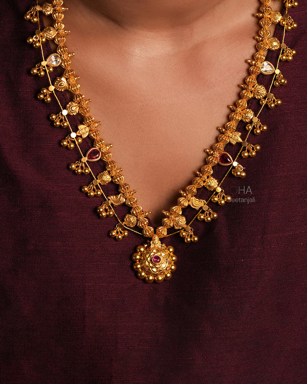 Kolhapur Saaj Necklace Gold plated by Moha