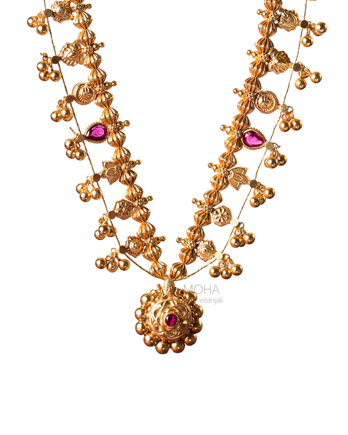 Kolhapur Saaj Necklace Gold plated by Moha