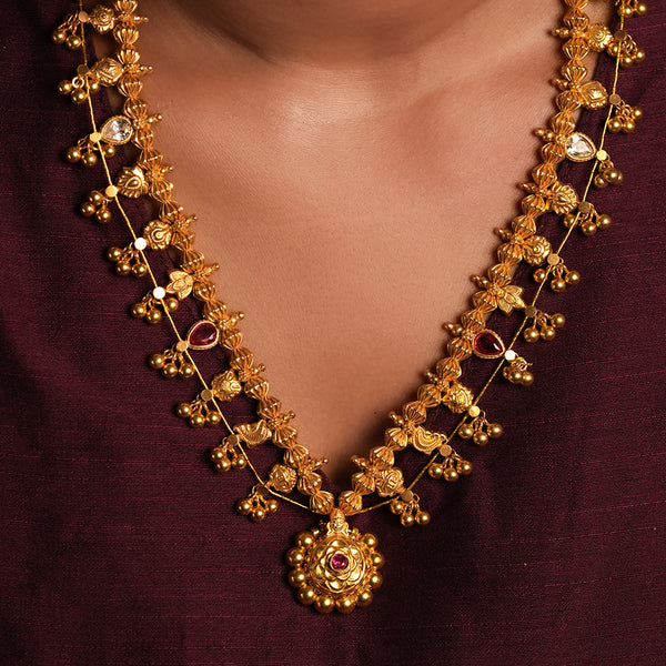 Kolhapur Saaj Necklace Gold Plated by MOHA