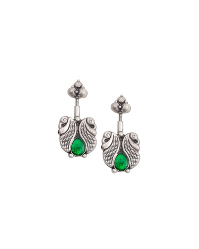 Kuhoo Silver bugadi pierced (Green) by Moha