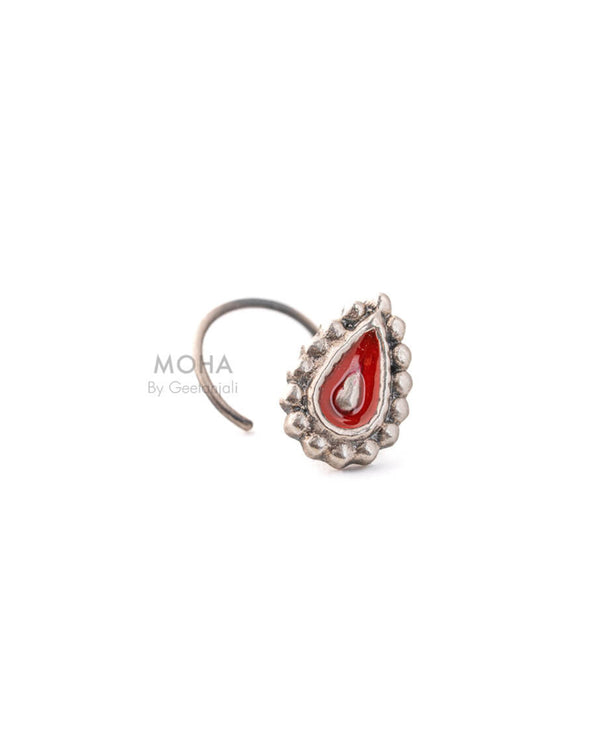 Kumkum Silver Nosepin by MOHA