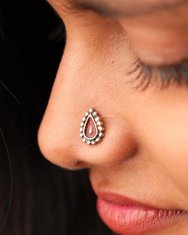 Kumkum Silver Nosepin by MOHA