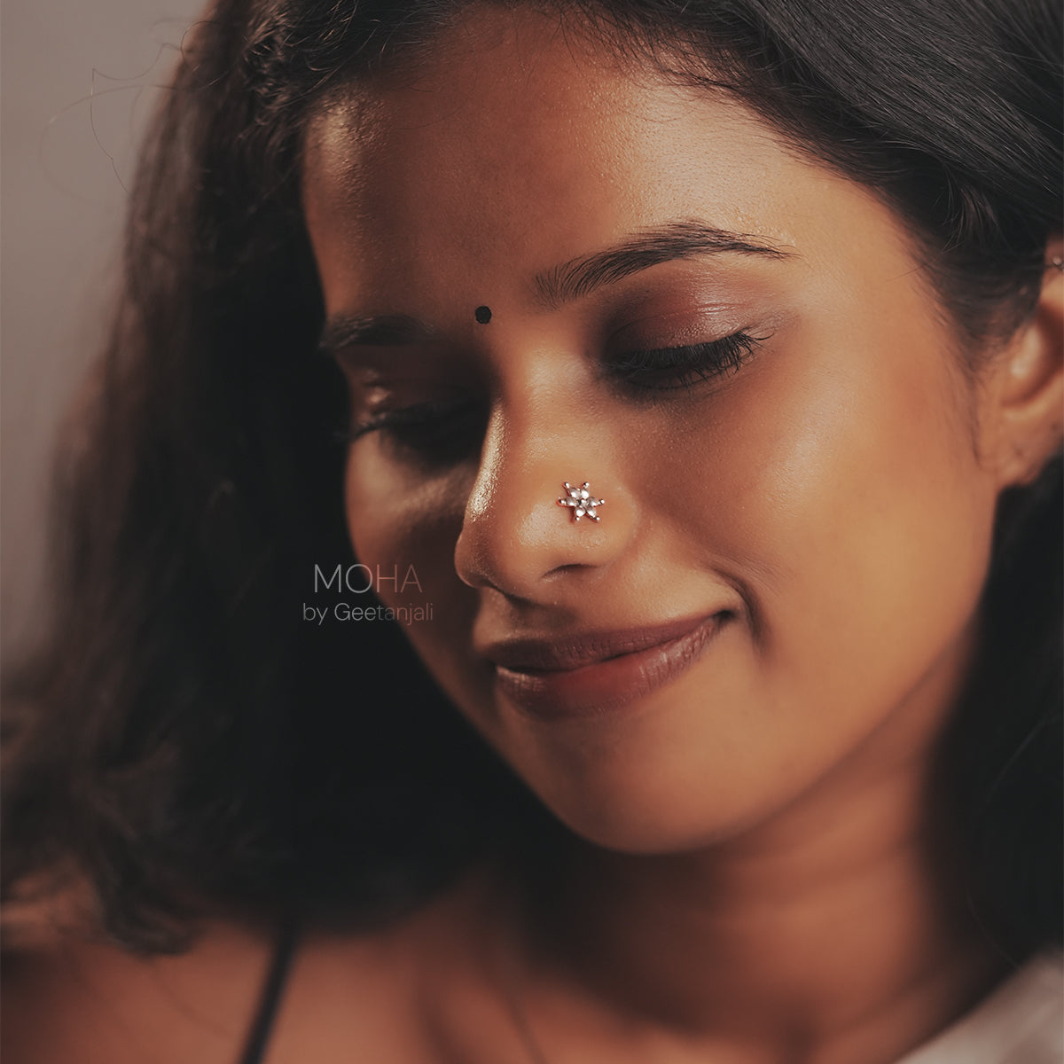 Kumud Silver Nosepin Pierced by MOHA