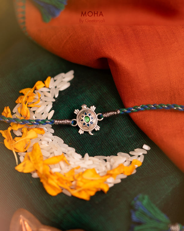 Kurma Silver Rakhi by Moha