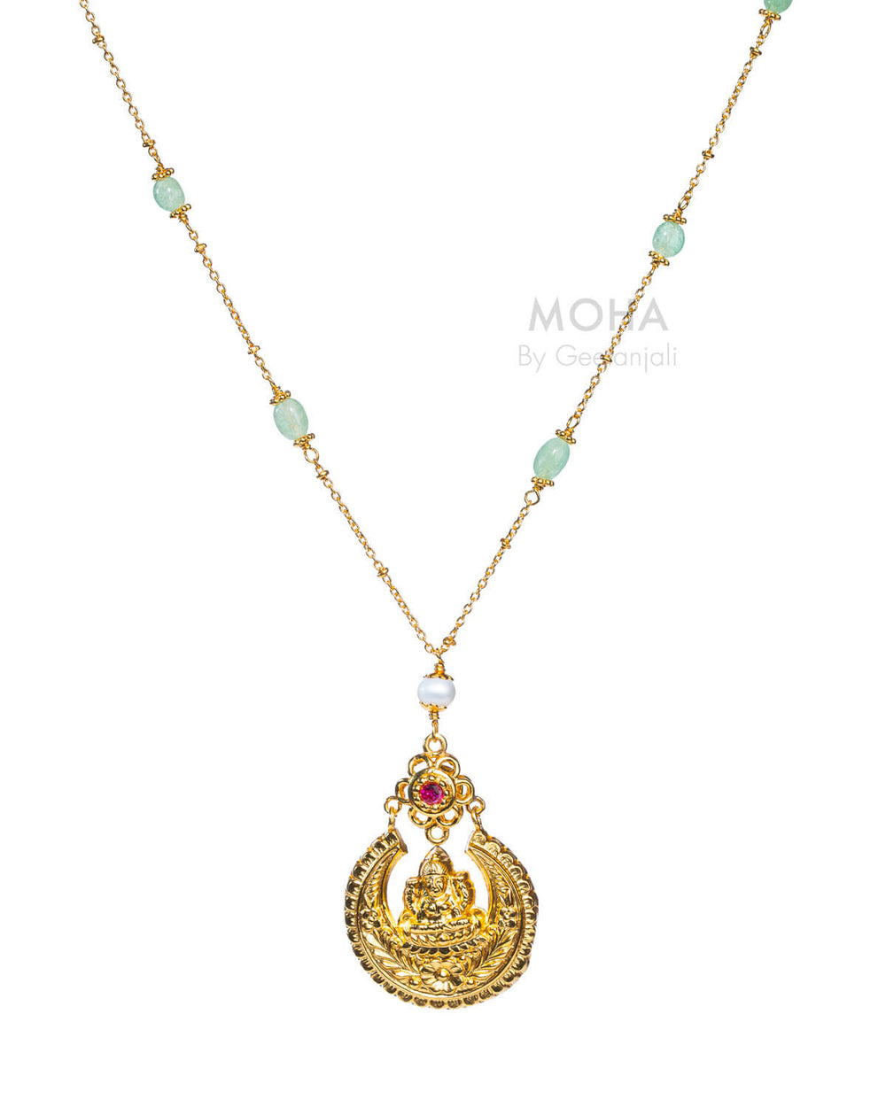Lakshmi Silver Necklace by MOHA (Gold plated)