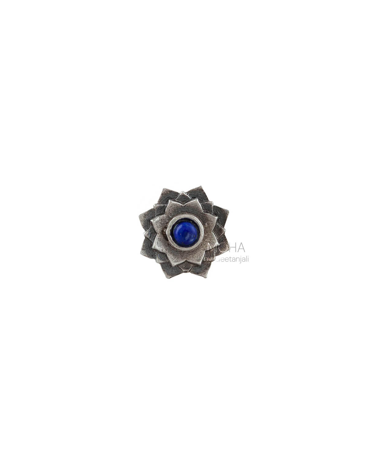 Lotus Silver Nose Pin by MOHA