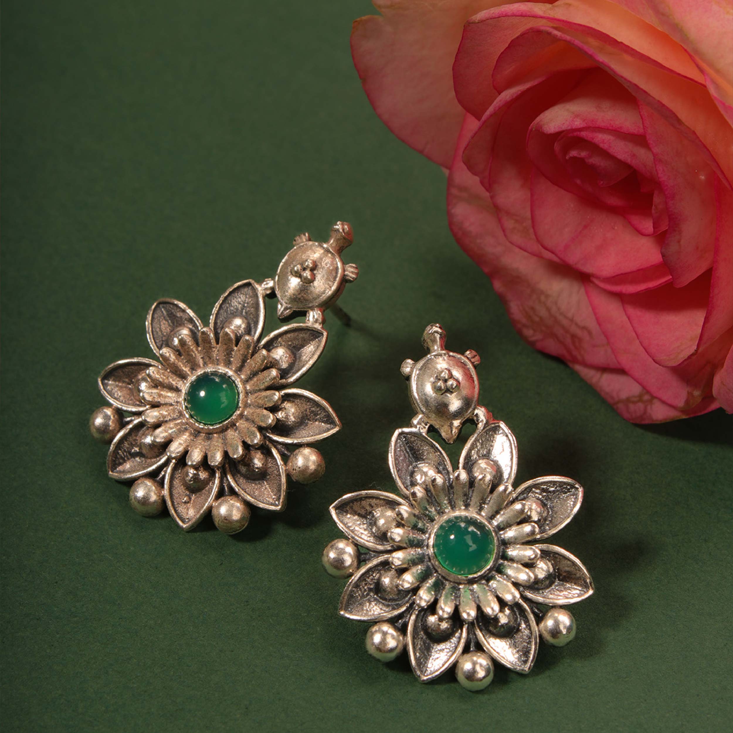 mallika kurma silver earrings by moha