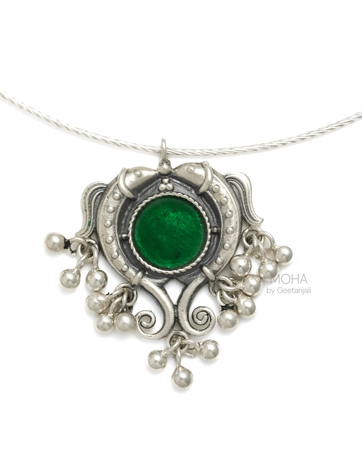 Matsya Silver Pendant with Chain by MOHA