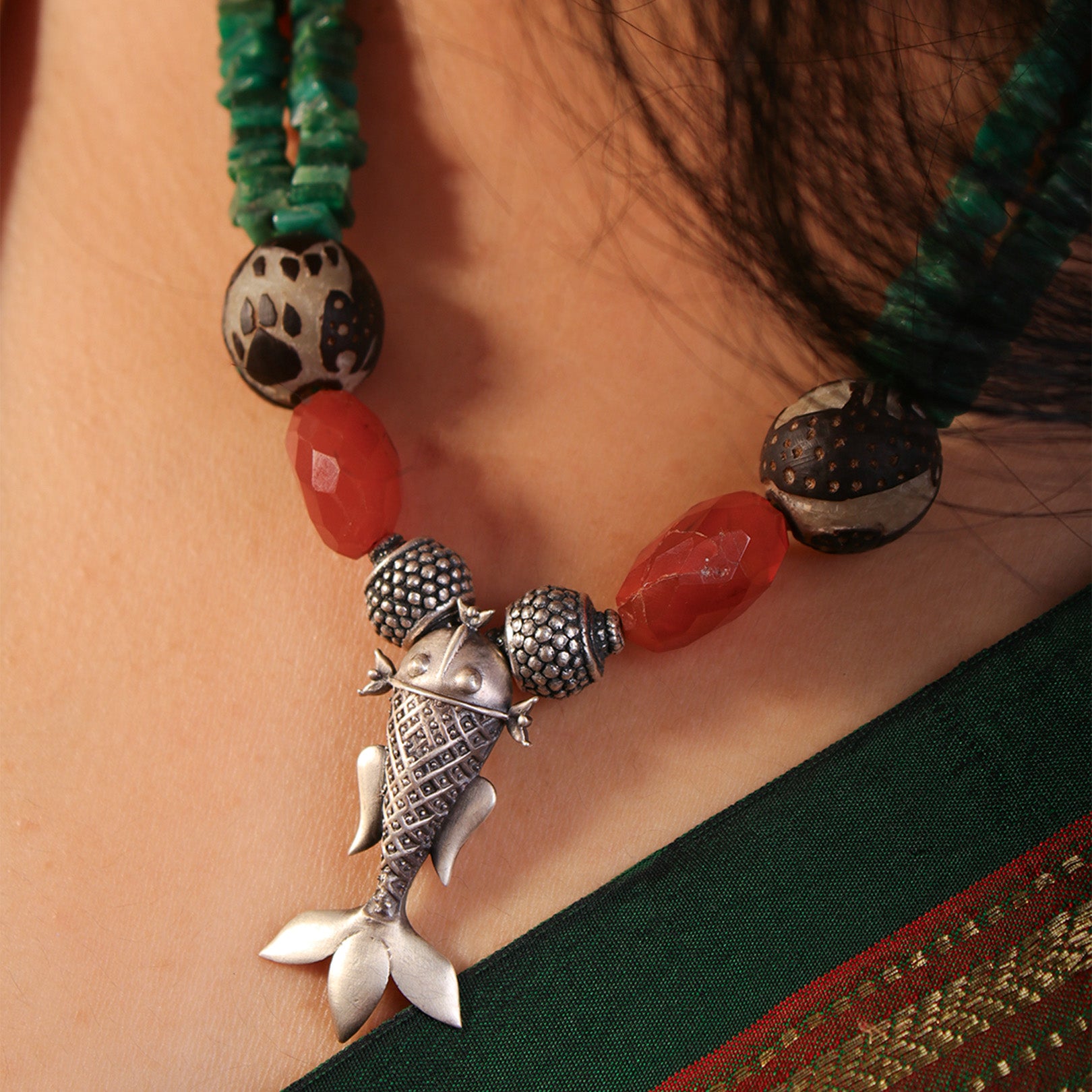 matsyagandha silver necklace by moha