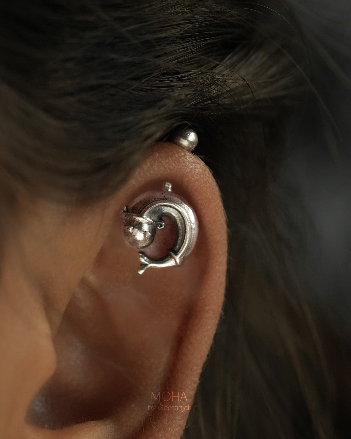 Matsyakarnika Silver Bugadi, Pierced (Small) by MOHA