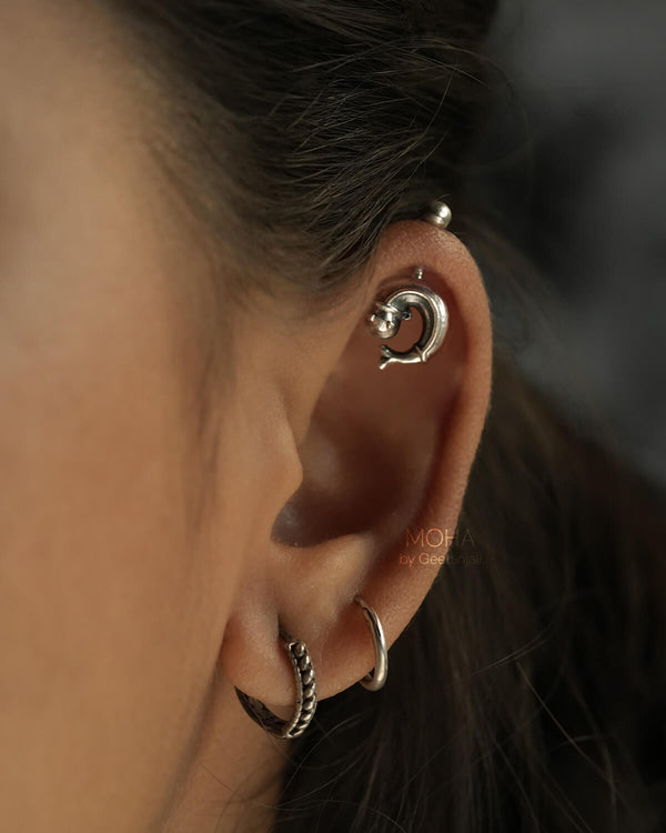 Matsyakarnika Silver Bugadi, Pierced (Small) by MOHA