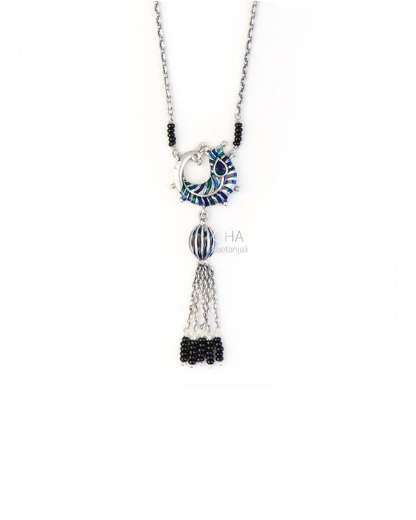 Mayurika Silver Mangalsutra by Moha