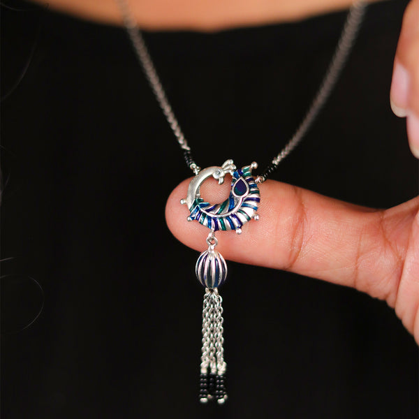 Mayurika Silver Mangalsutra by Moha