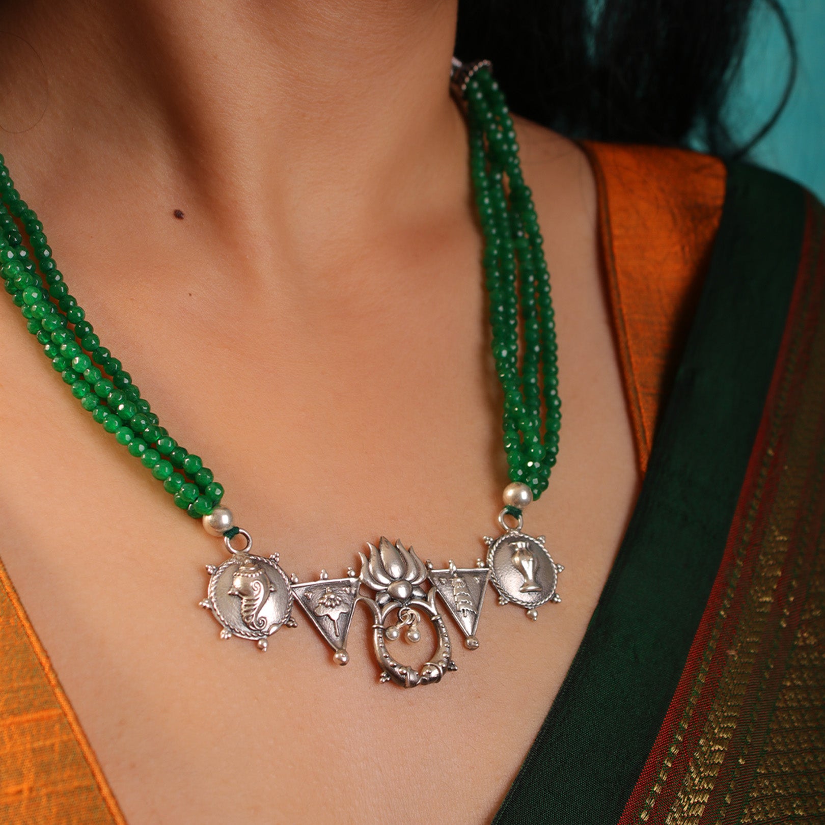 Mihika Silver Necklace by MOHA