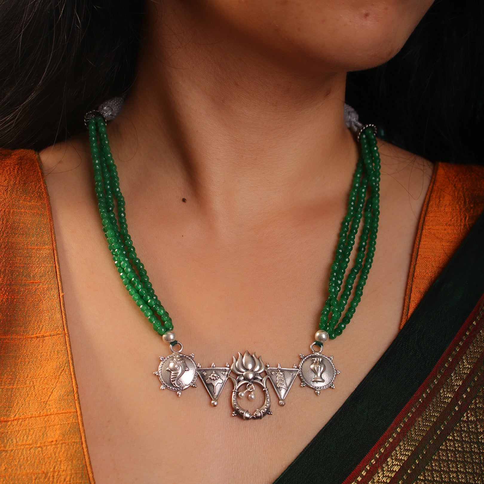 Mihika Silver Necklace by MOHA