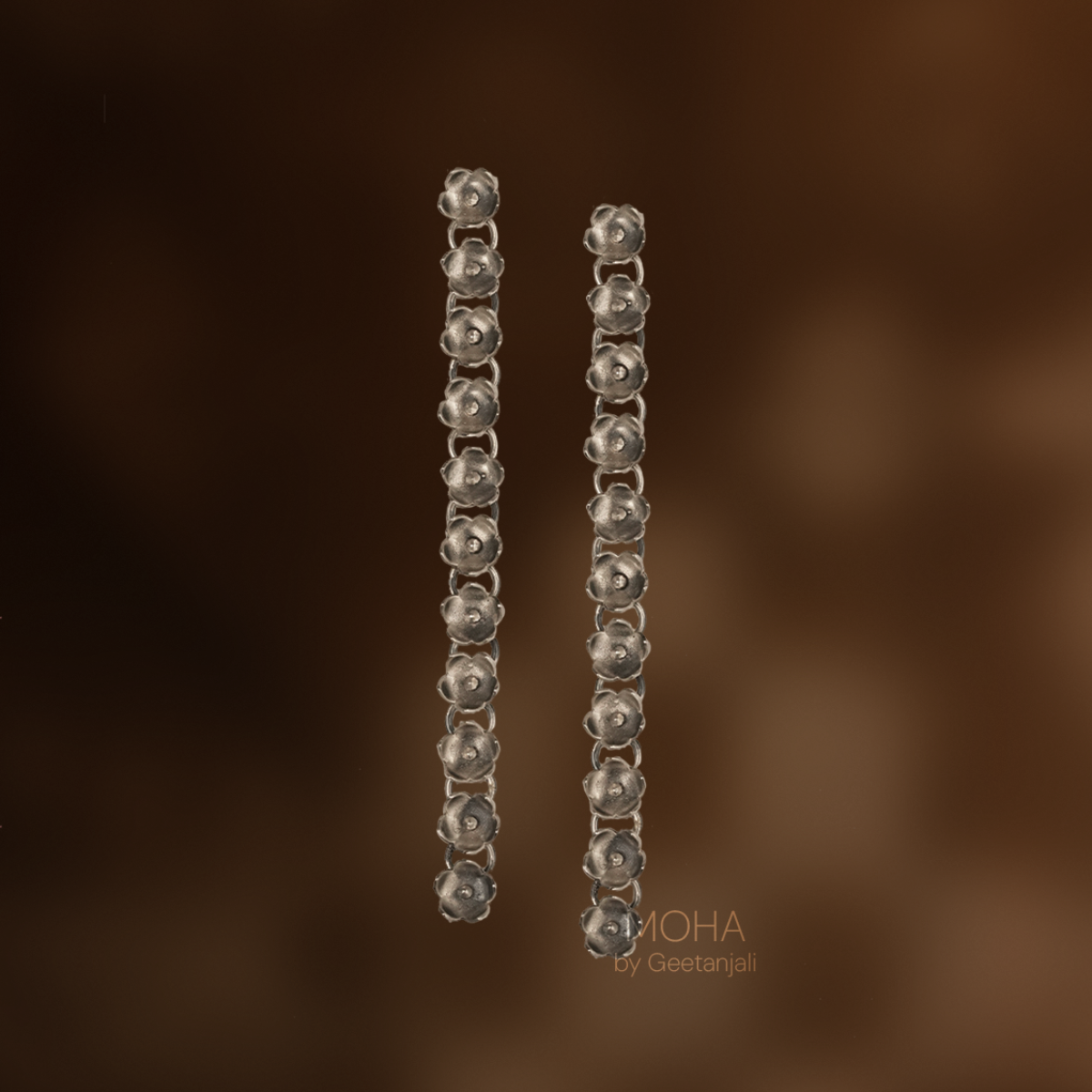 Mogra Silver Earrings by MOHA