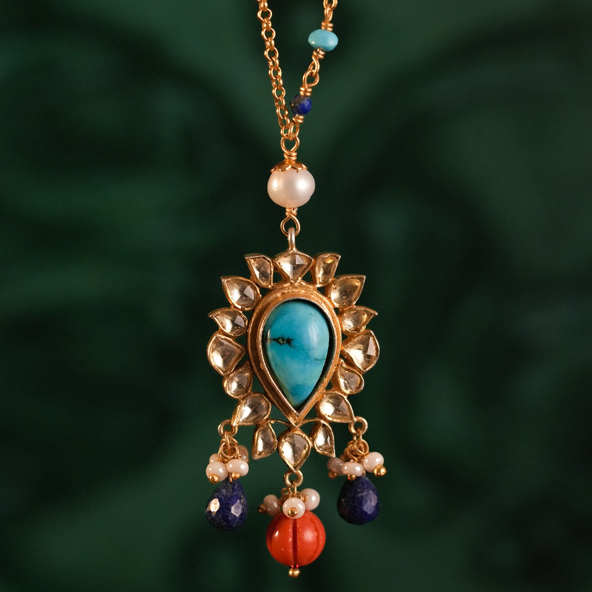 Mohini Silver Pendant with Chain by MOHA