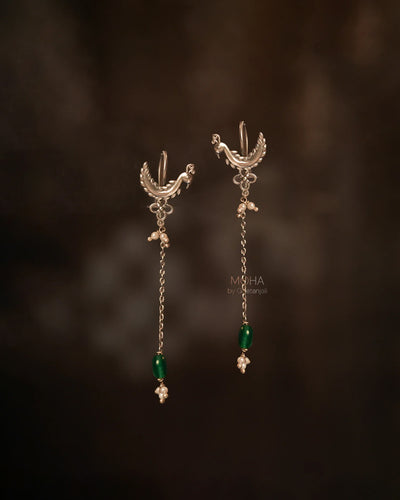 Mor Silver Sui Dhaga Earrings by MOHA