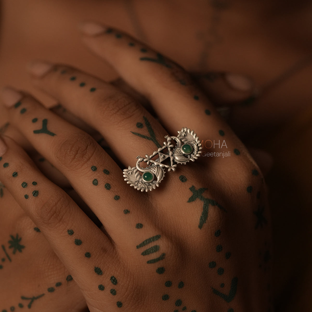 Morika Silver Finger Ring by MOHA