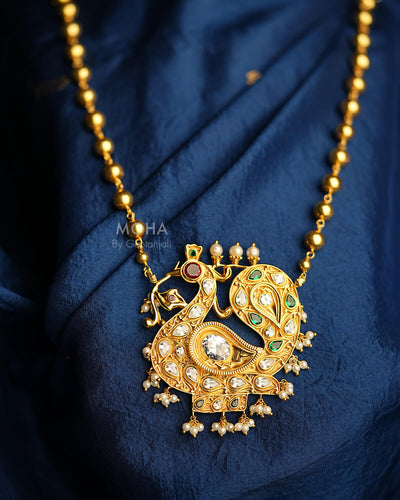 Morpankhi Tanmani Necklace Gold Plated by MOHA