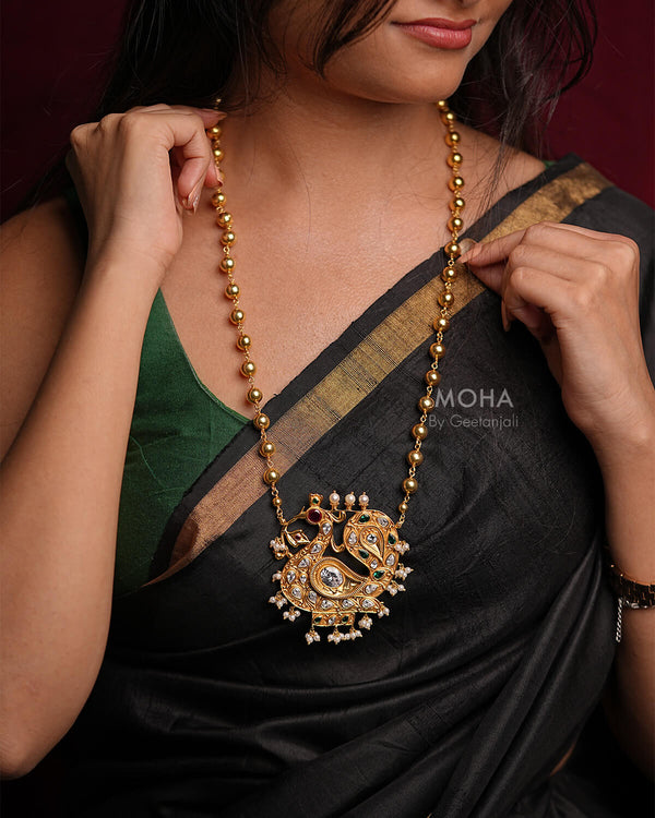 Morpankhi Tanmani Necklace Gold Plated by MOHA