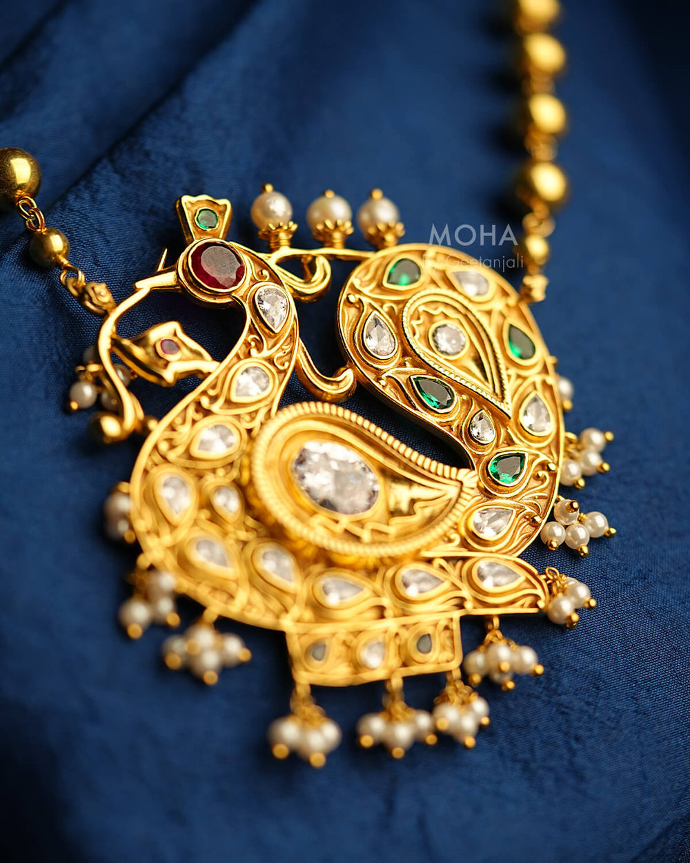 Morpankhi Tanmani Necklace Gold Plated by MOHA