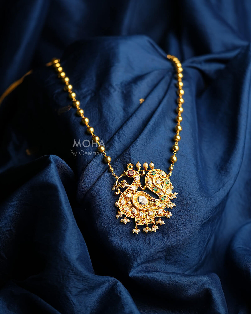 Morpankhi Tanmani Necklace Gold Plated by MOHA