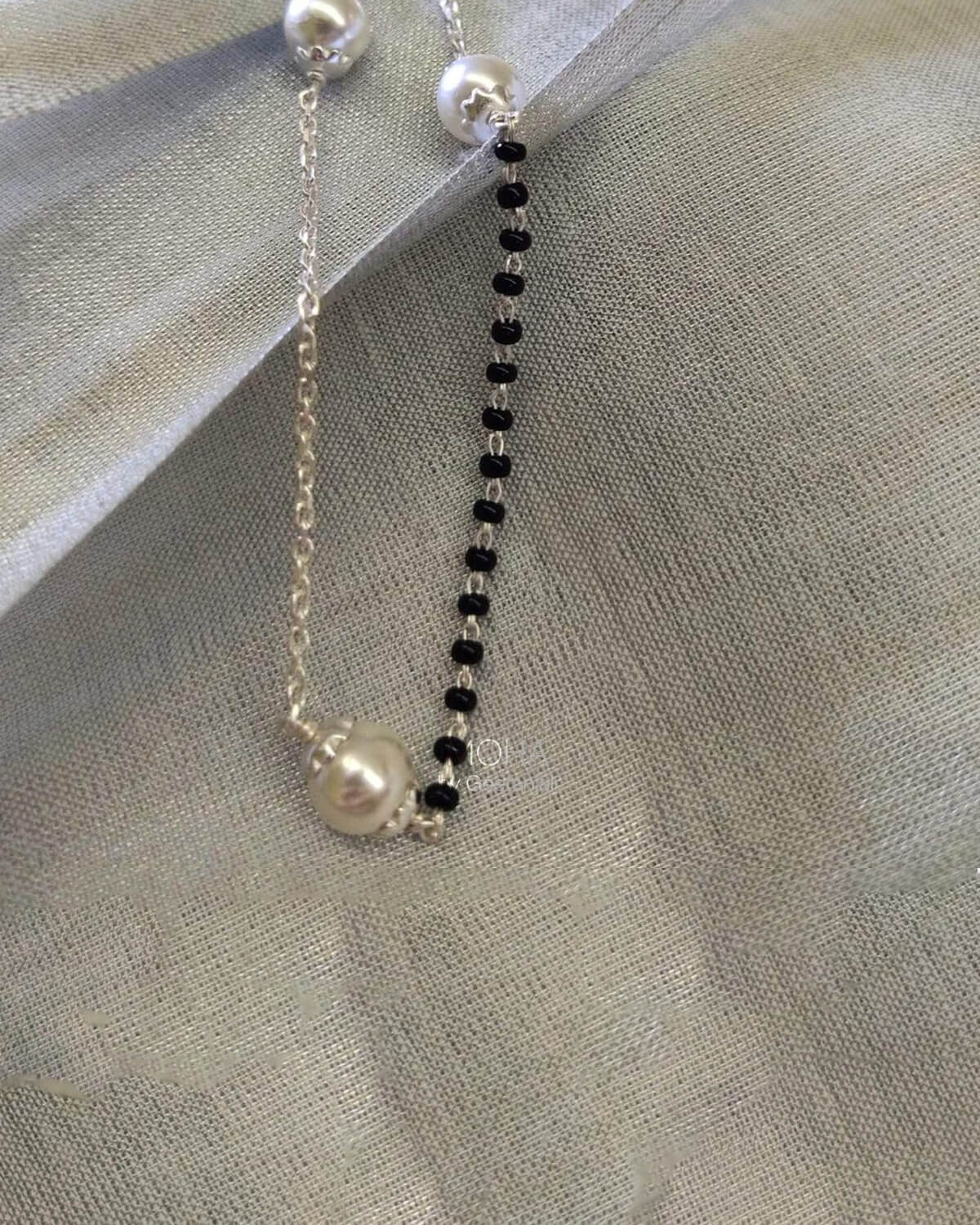 Moti Silver Mangalsutra by MOHA