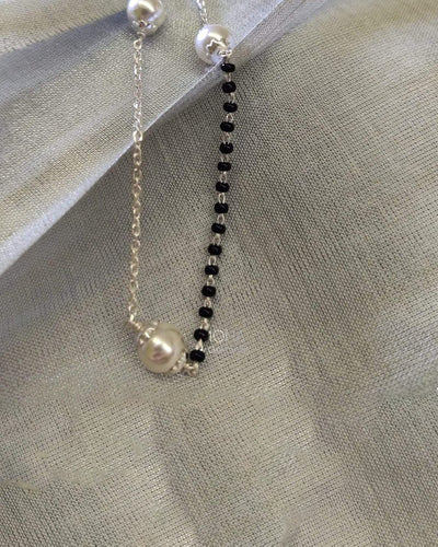 Moti Silver Mangalsutra by MOHA