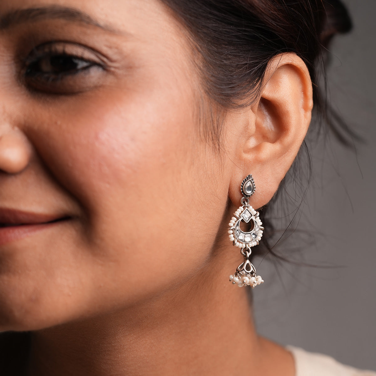 moti chand silver jhumki by moha