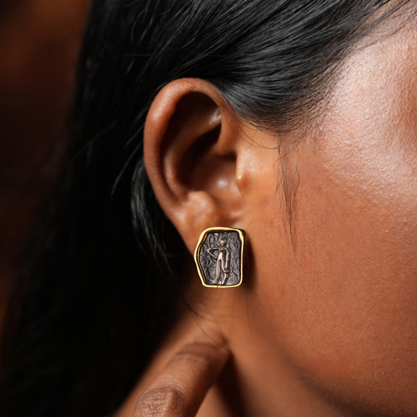 Naari Silver Stud Earrings by MOHA