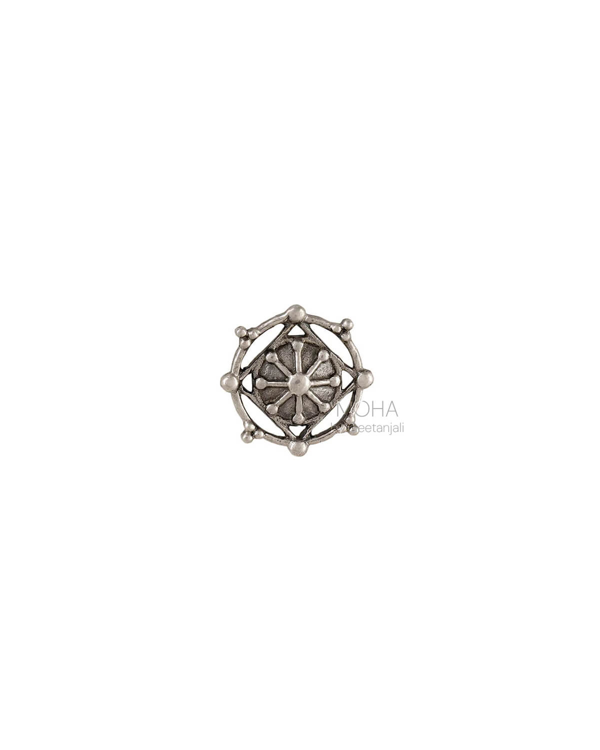 Naksh Silver Nosepin by MOHA